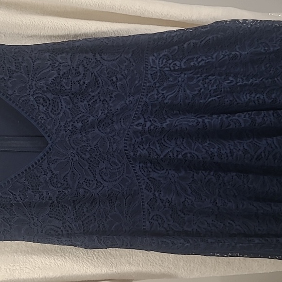 #68 Torrid Navy Lace Womens Cocktail Dress worn once size 12 - Picture 5 of 8